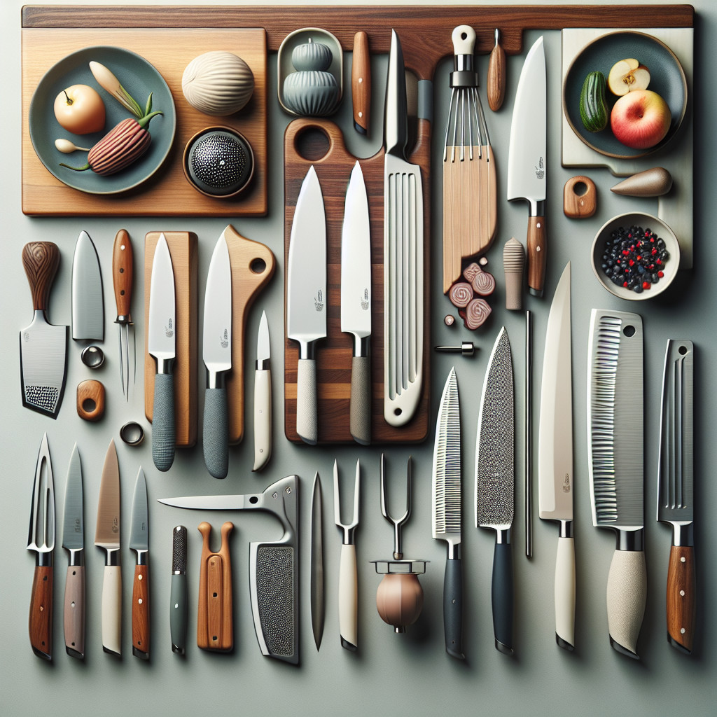 Zestawy noży kuchennych: Noże do krojenia potraw niemieckich.